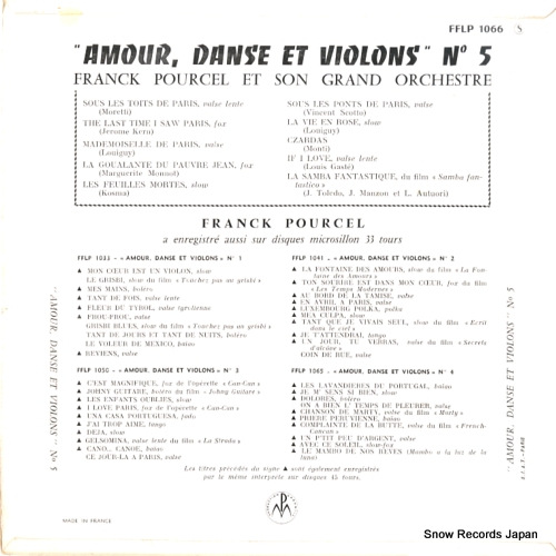 POURCEL, FRANCK amour danse et violons no5 FFLP1066