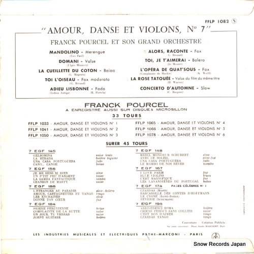 POURCEL, FRANCK amour danse et violons no7 FFLP1082
