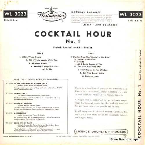 POURCEL, FRANCK cocktail hour no.1 WL3023