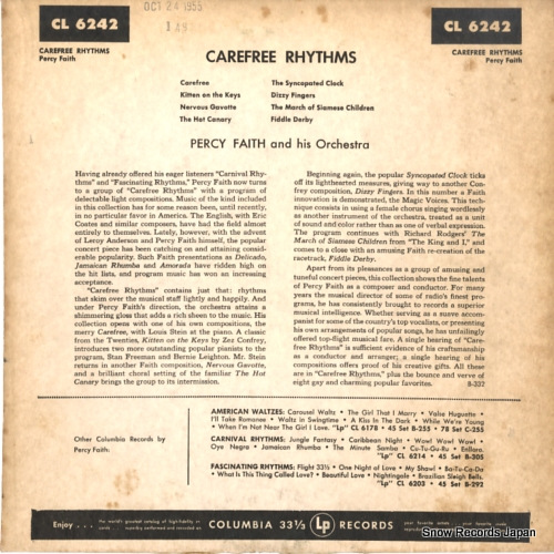 FAITH, PERCY carefree rhythms CL6242