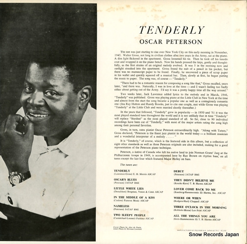 PETERSON, OSCAR tenderly MV2662