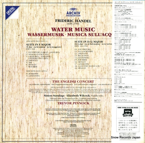 PINNOCK, TREVOR handel; water music 28MA0046