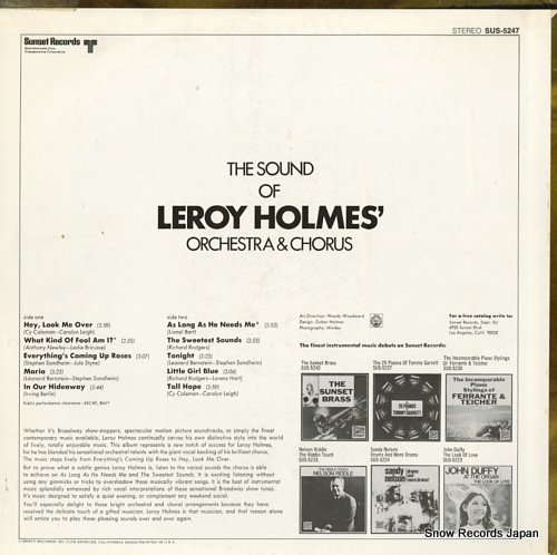 HOLMES, LEROY the sound of the chorus of leroy holmes SUS-5247