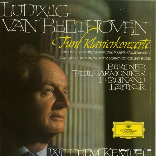 KEMPFF, WILHELM beethoven; funf klavierkonzerte 138770 / SLPM138770
