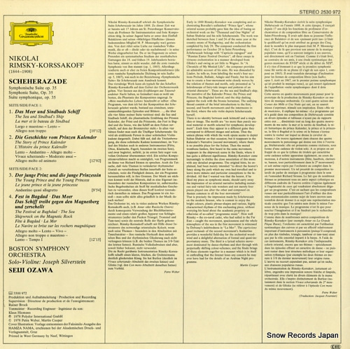 OZAWA, SEIJI rimsky-korsakov; scheherazade 2530972