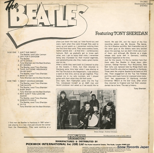 BEATLES, THE the beatles featuring tony sheridan CN2007
