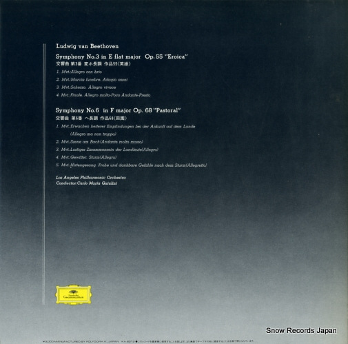 GIULINI, CARLO MARIA beethoven; symphony no.3 / no.6 30MG0617