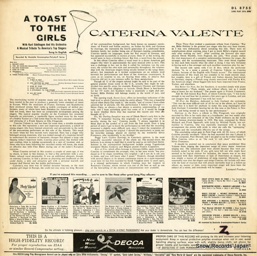 VALENTE, CATERINA a toast to the girls DL8755