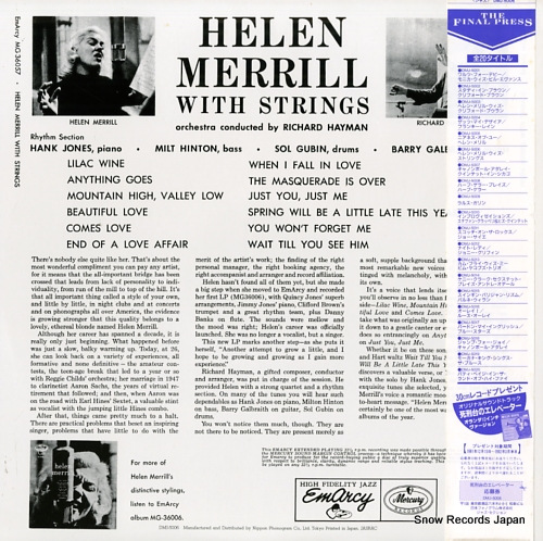 MERRILL, HELEN helen merrill with strings DMJ-5006