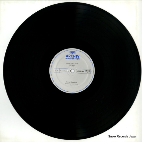 RAGOSSNIG, KONRAD music for lute 2533173