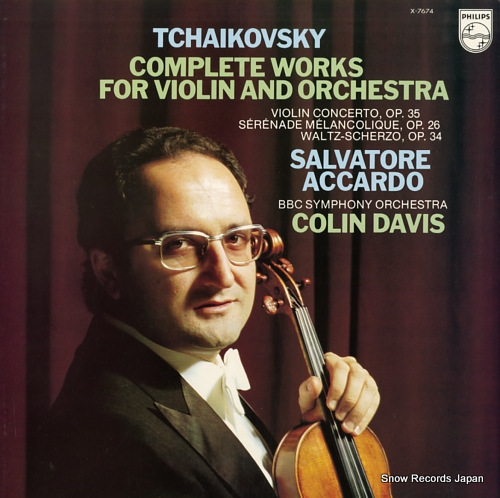 ACCARDO, SALVATORE tchaikovsky; complete works for violin and orchestra X-7674