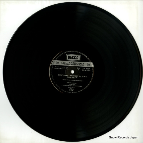 ANSERMET, ERNEST saint-saens; symphony no.3 SXL6027 / SEL-0027