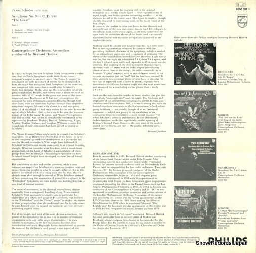 ٥ʥȡϥƥ schubert; symphony no.9 the great 9500097