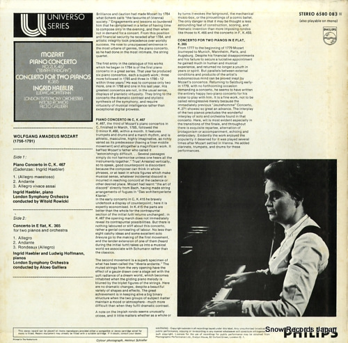 HAEBLER, INGRID mozart; piano concerto 6580083