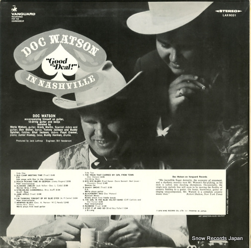 WATSON, DOC doc watson in nashville LAX6031