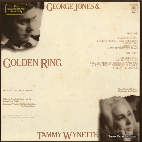 JONES, GEORGE, AND TOMMY WYNETTE golden ring KE34291