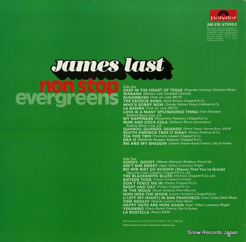 LAST, JAMES non-stop evergreen 249-370