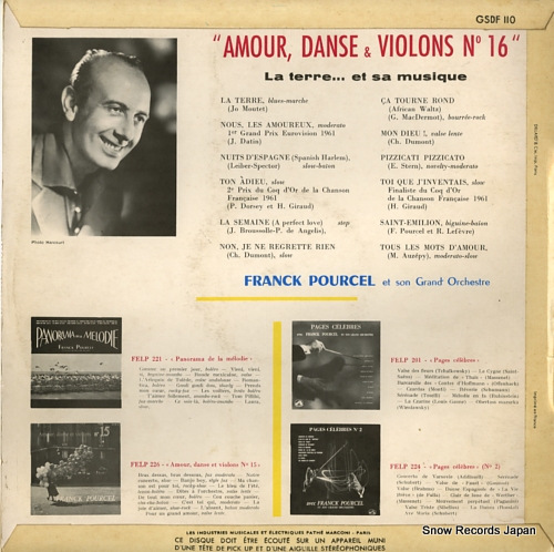 POURCEL, FRANCK amour, danse et violons no.16 GSDF110