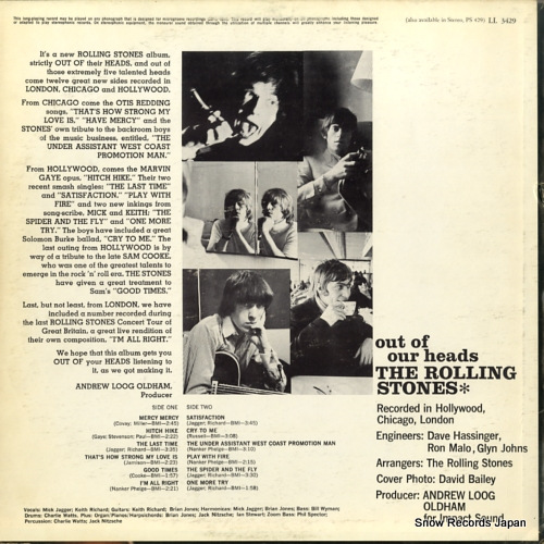 ROLLING STONES, THE out of our heads LL3429