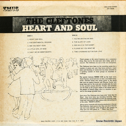 CLEFTONES, THE heart and soul ES-12030