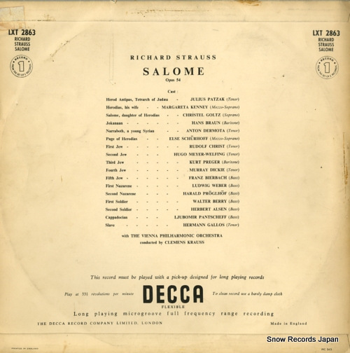 KRAUSS, CLEMENS r.strauss; salome LXT2863