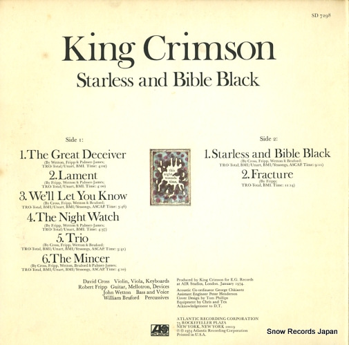 KING CRIMSON starless and bible black SD7298