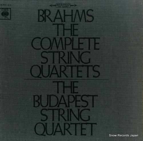 BUDAPEST STRING QUARTET, THE brahms; the complete string quartets OS-921-C