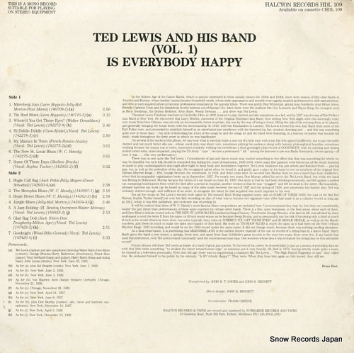 LEWIS, TED is everybody happy? HDL109