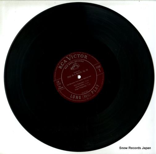 RUBINSTEIN, ARTUR tchaikovsky; trio in a minor, op.50 LM-1120