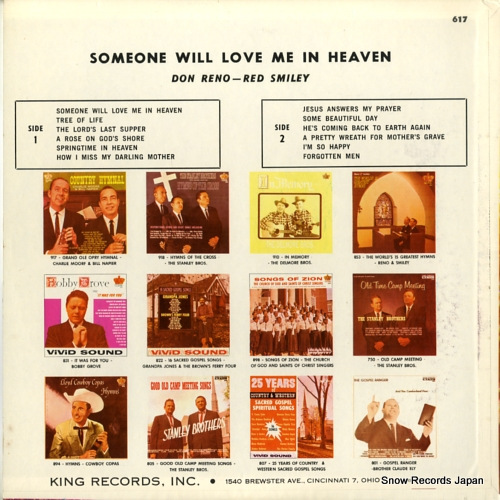 RENO, DON, AND RED SMILEY someone will love me in heaven KING617