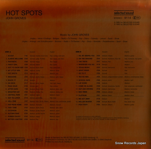 GROVES, JOHN hot spots 9114
