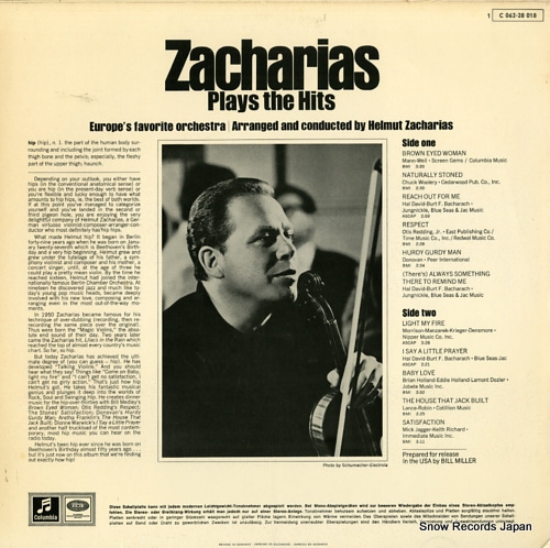 ZACHARIAS, HELMUT zacharias plays the hits 1C062-28018