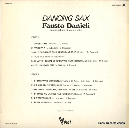 DANIELI, FAUSTO dancing sax LDM30239
