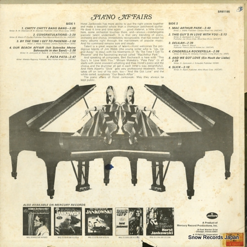 JANKOWSKI, HORST piano affairs SR61195