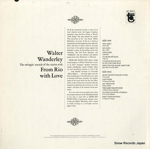 WANDERLEY, WALTER from rio with love ST-5047