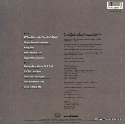 STRAIT, GEORGE if you ain't lovin' (you ain't livin') MCA-42114