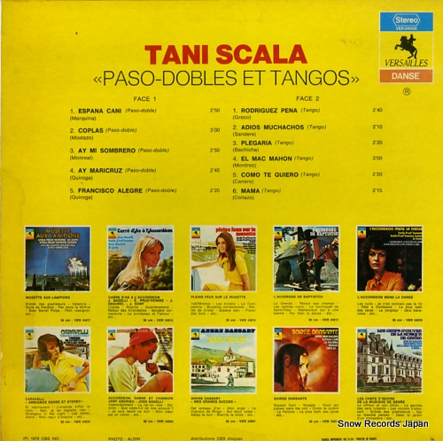 SCALA, TANI paso-dobles et tangos VER34009