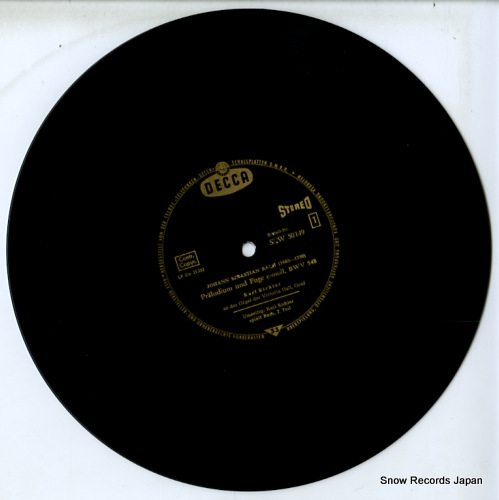 RICHTER, KARL bach; praludium und fuga e-moll SLW50149