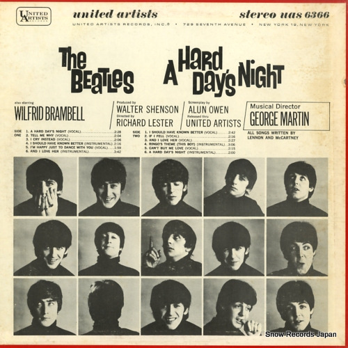 BEATLES, THE a hard day's night UAS6366