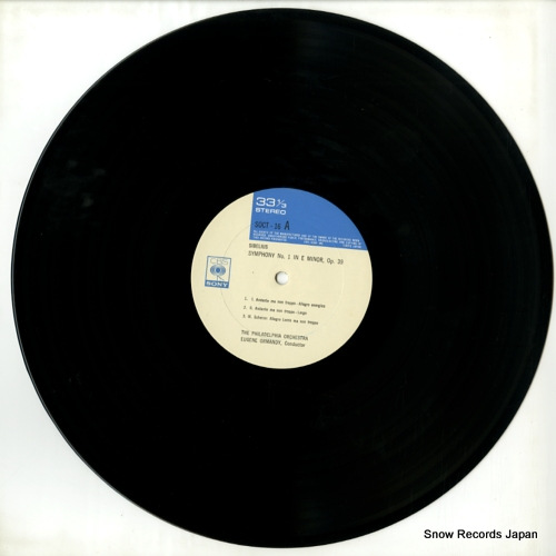 ORMANDY, EUGENE sibelius; symphony no.1 / the swan of tuonela SOCT16