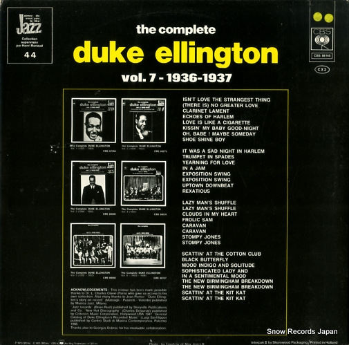 ELLINGTON, DUKE the complete duke ellington vol.7 1936-1937 CBS88140