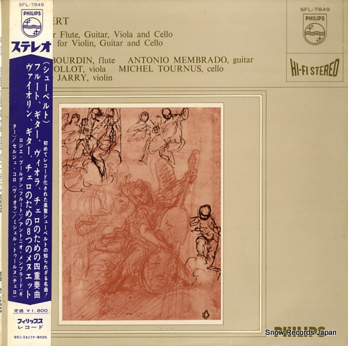 BOURDUN, ROGER schubert; quartet for flute, guitar, viola & violoncello SFL-7849