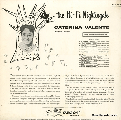 VALENTE, CATERINA the hi-fi nightingale DL8203