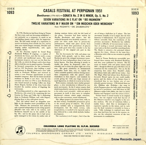 CASALS, PABLO, AND RUDOLF SERKIN casals festival at perpignan 33CX1093