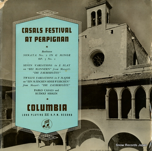 CASALS, PABLO, AND RUDOLF SERKIN casals festival at perpignan 33CX1093