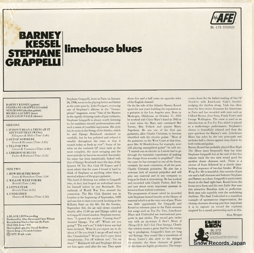 KESSEL, BARNEY, AND STEPHANE GRAPPELLI limehouse blues BL-173