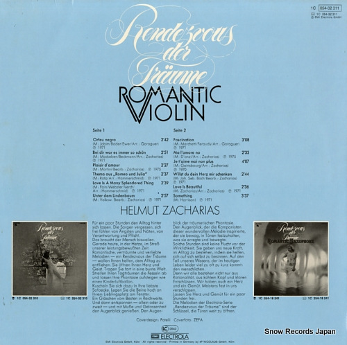 ZACHARIAS, HELMUT romantic violin 1C054-32311
