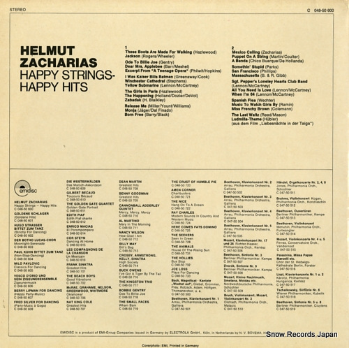 ZACHARIAS, HELMUT happy strings-happy hits 1C048-50600