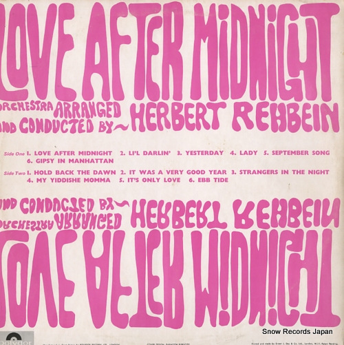 REHBEIN, HERBERT love after midnight 184078