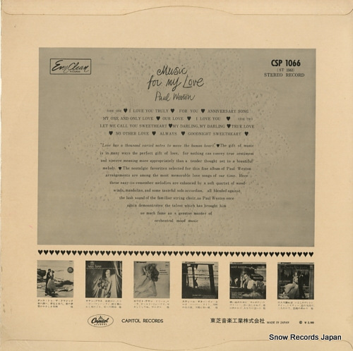 WESTON, PAUL music for my love CSP-1066